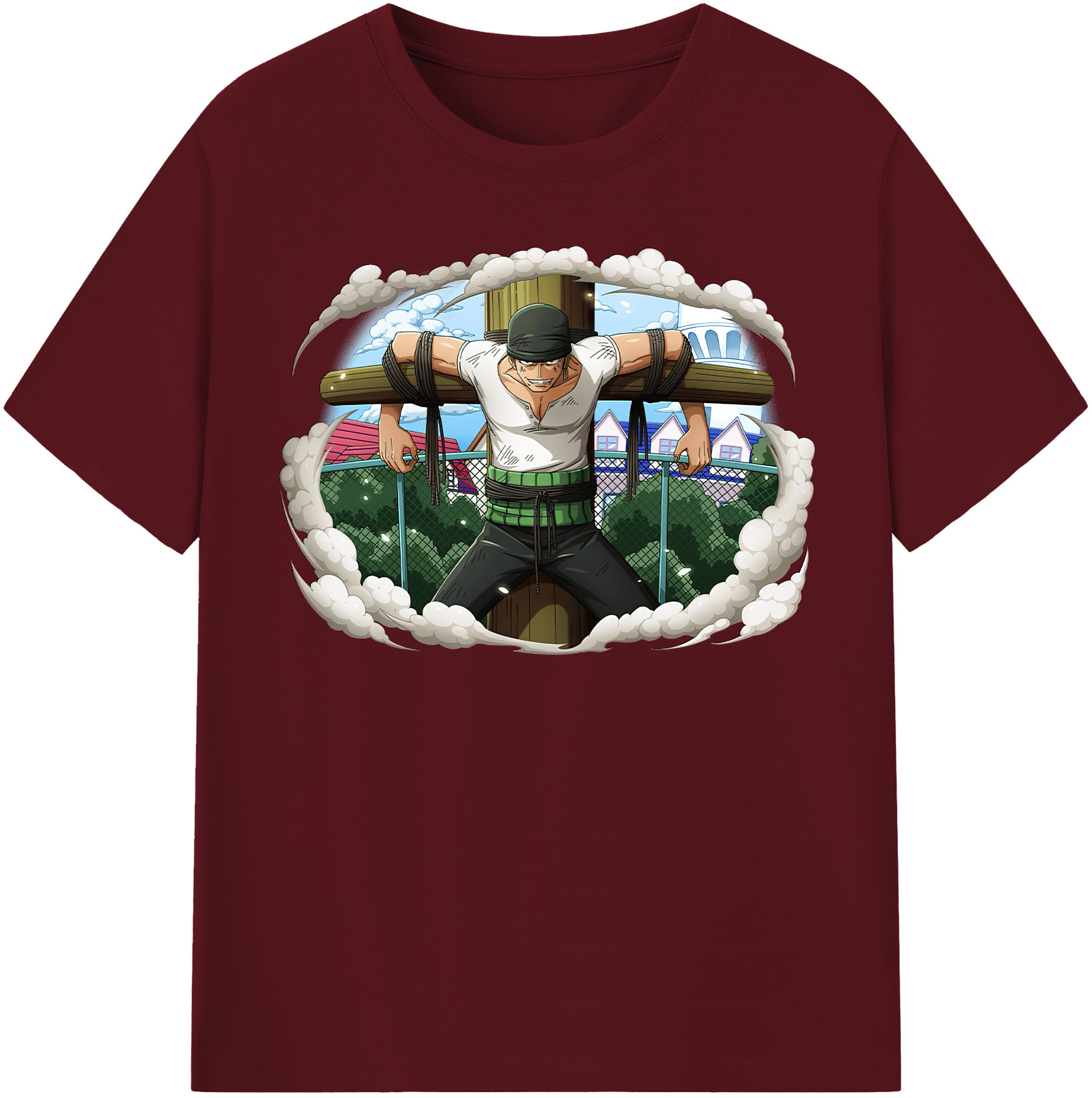 ワンピース ロロノア・ゾロ ONE PIECE Roronoa Zoro 綿100％半袖Tシャツ（フロントプリント）